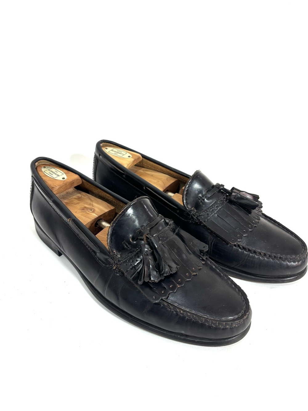 G.H. Bass & Co. Weejuns Layton II Kiltie Tassel Loafers Black Leather Mens 10.5